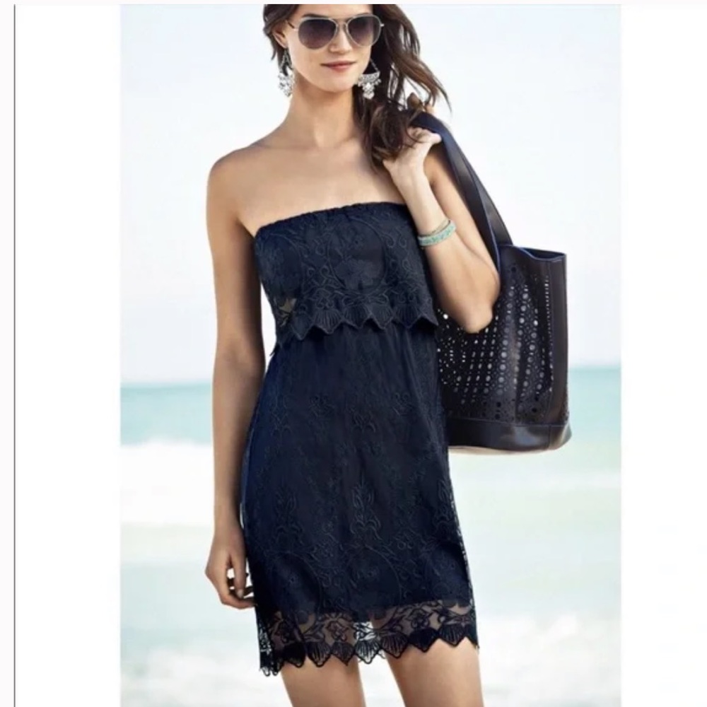Express Lace Mini Dress, Black, Size XS